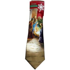 Hallmark Holiday Traditions Nativity Scene Neck Tie